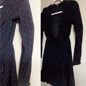 Red polka dot dress great for salsa dancing!